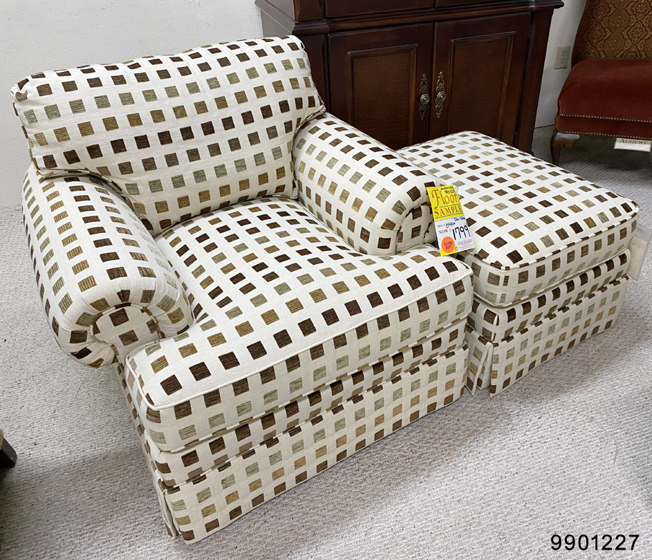 Fabric Chair & Ottoman